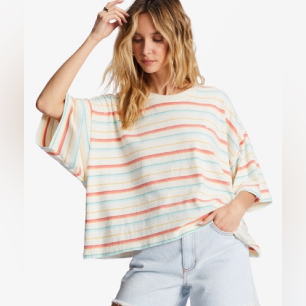 Billabong Feeling Free Rainbow Stripe Tee